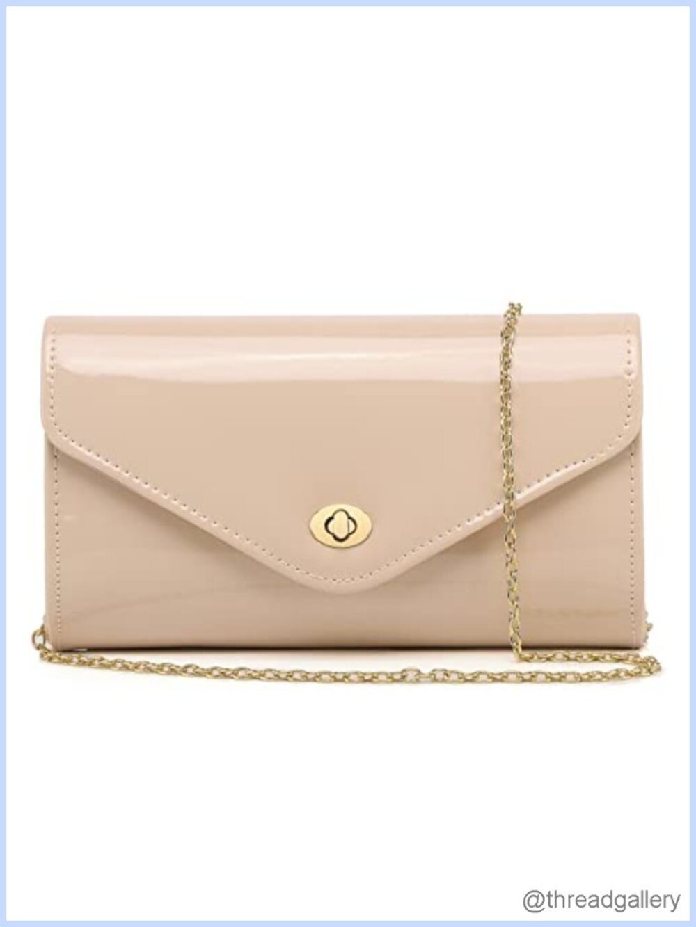 Patent Leather Envelope Clutch Womens Evening Shoulder Crossbody Bag